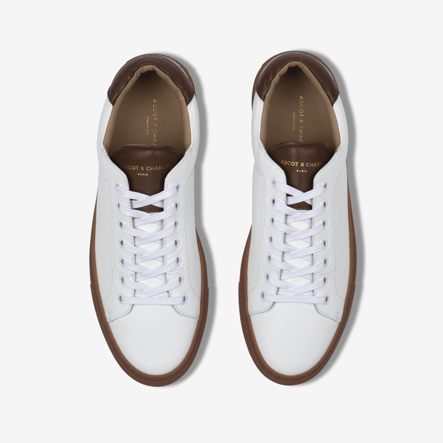 Skolyx Premium sneaker in white leather with gum sole | Skolyx